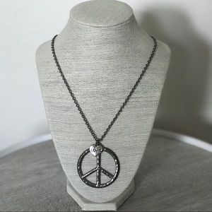 ⬇️ PRICE DROP! Silver Peace And Love Necklace
